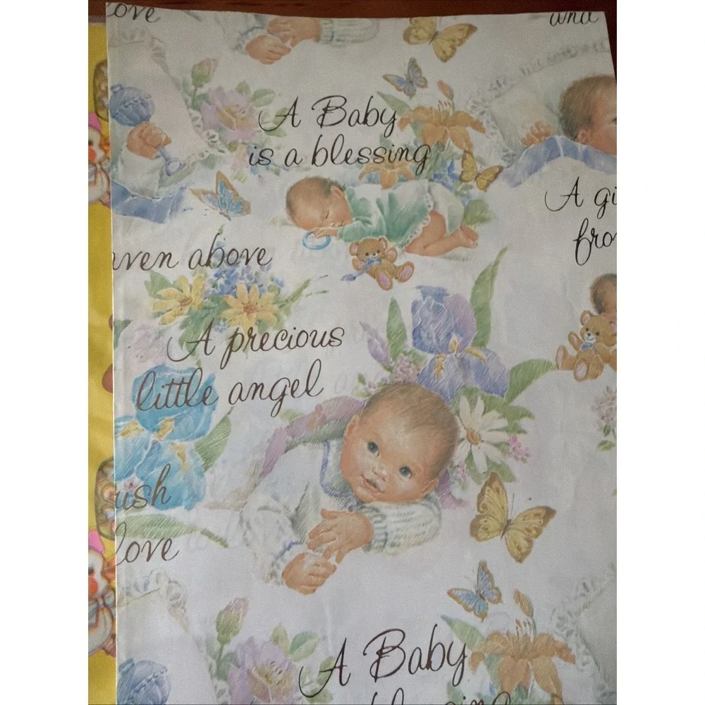 Vintage Gift Wrap Wedding Birthday Kids Baby Mixed Lot NOS Sealed +Partial Pkgs